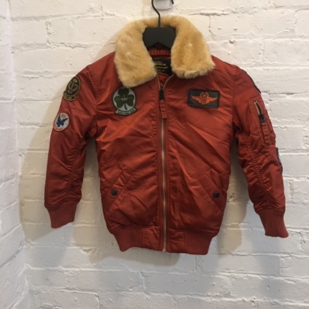 Pilot Bomber Jacket with fur collar